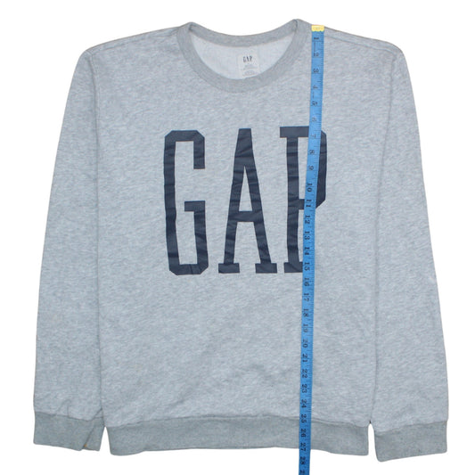 GAP Men's Grey Logo Pullover Sweatshirt L Regular Fit