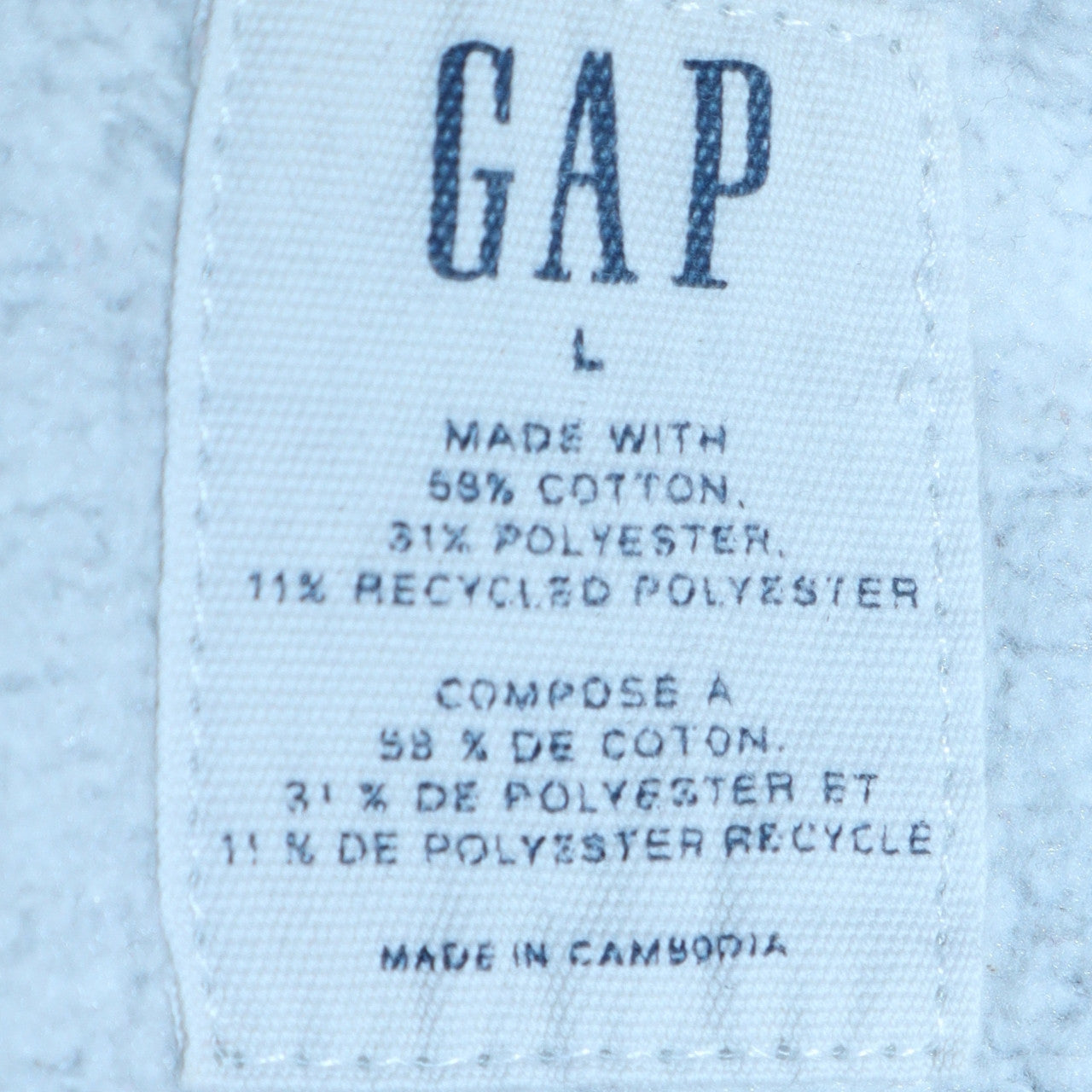 GAP Men's Grey Logo Pullover Sweatshirt L Regular Fit