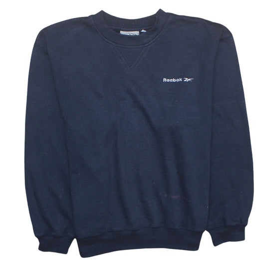 Reebok Men Blue Crew Neck Pullover Sweatshirt Size S