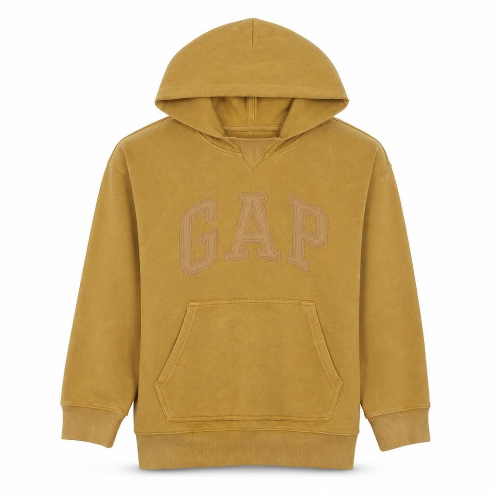 Gap Mens Brown Pullover Hoodie S Logo Fleece Sweatshirt