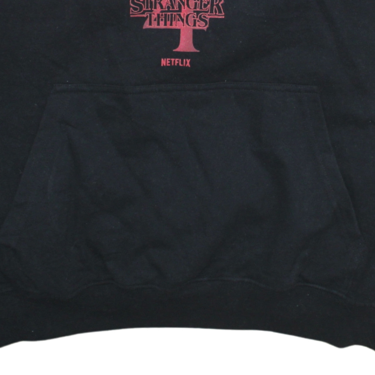 Stranger Things Black Hoodie Women UK 24-26 Cotton Blend Pullover