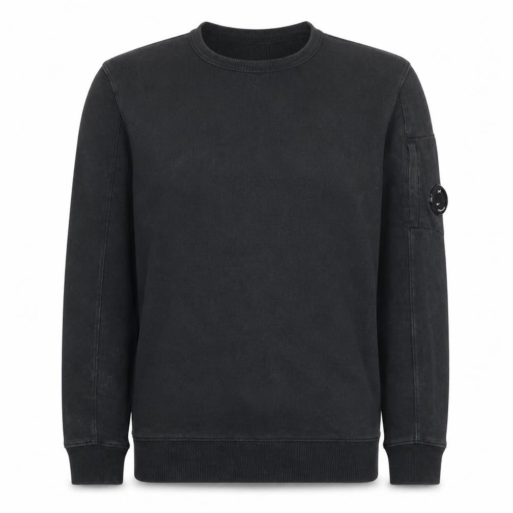 C.P. Company Womens Black Cotton Crew Neck Long Sleeve Top Size 14