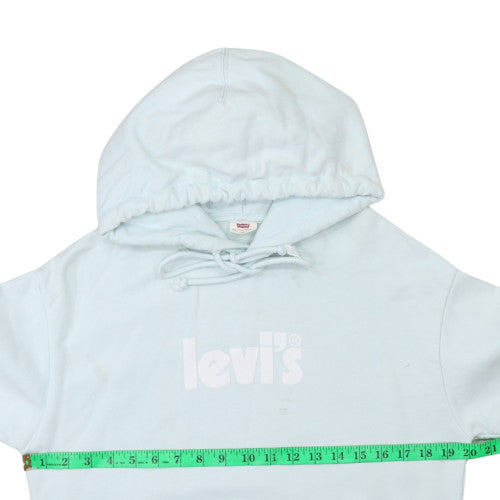 Levi's Women's Light Blue Pullover Hoodie XS Cotton Logo Casual