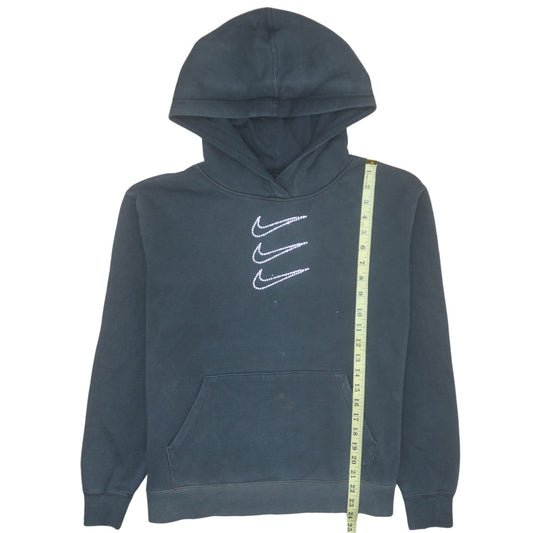 Nike Womens Black M Pullover Hoodie with Logo Detail