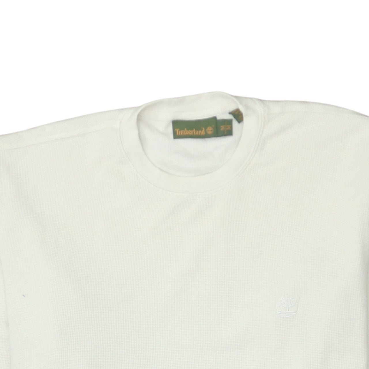 Timberland Men White 2XL Pullover Cotton Sweatshirt Classic Fit