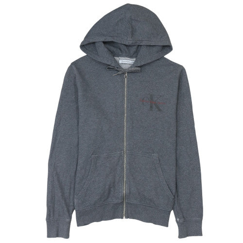 Calvin Klein Jeans Men's Grey Full Zip Hoodie Size M