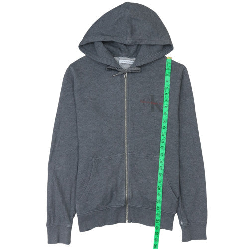 Calvin Klein Jeans Men's Grey Full Zip Hoodie Size M