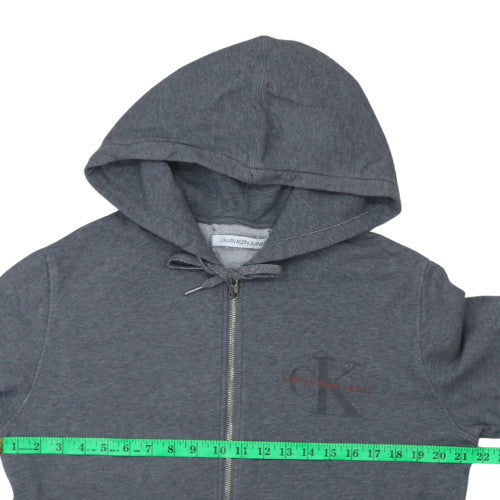 Calvin Klein Jeans Men's Grey Full Zip Hoodie Size M