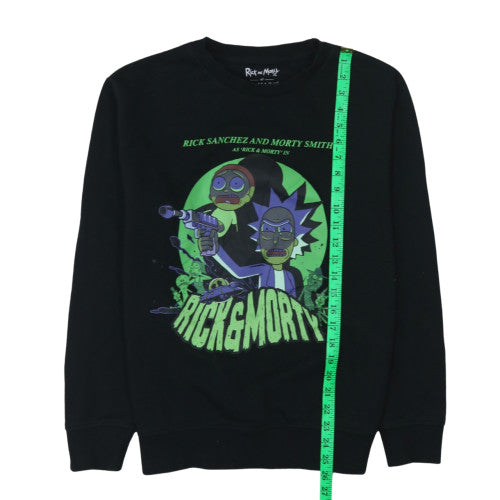 Primark Rick and Morty Men's Black Pullover Sweatshirt Medium