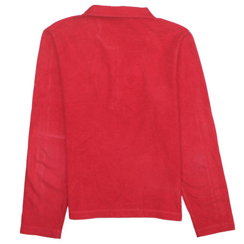 Tommy Hilfiger Men's Red 1/4 Zip Fleece Sweatshirt Size M