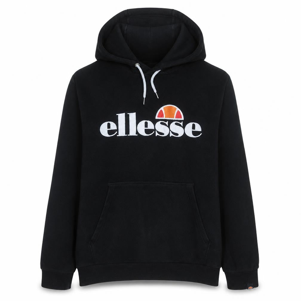 Ellesse Men’s Black Pullover Hoodie L Sports Logo Fleece