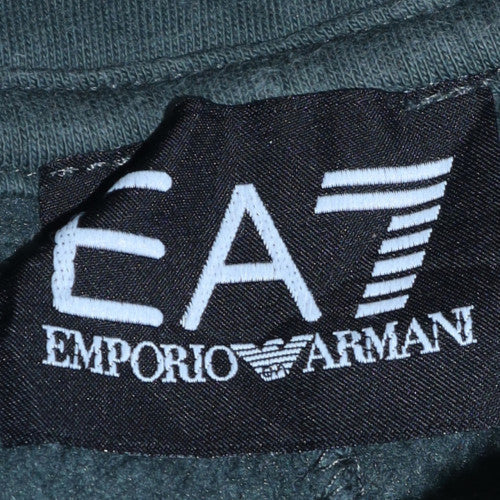 Emporio Armani EA7 Men's Green Pullover Hoodie M Regular Fit