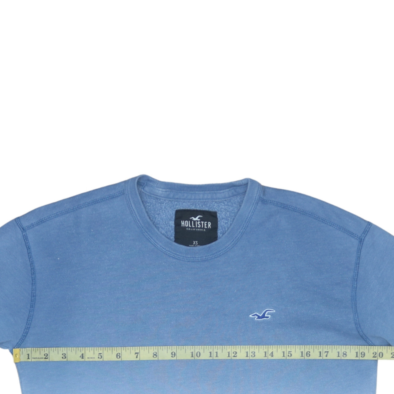 Hollister Men's Blue XS Pullover Crew Neck Fleece Sweatshirt
