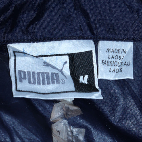 Puma Men's Blue Hooded Windbreaker Jacket Size M