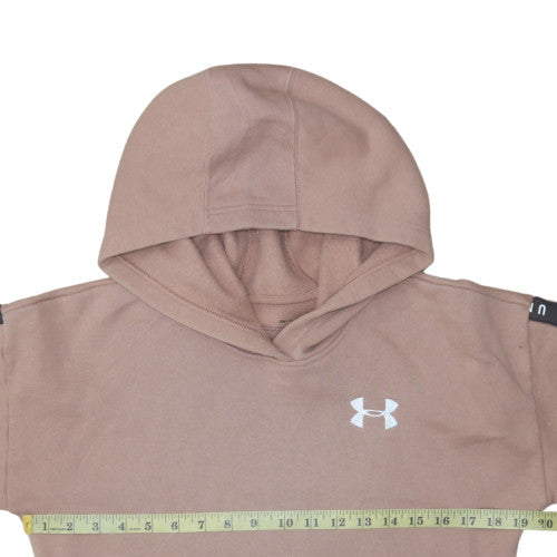 Under Armour Men's Brown Small Pullover Hoodie Fleece Logo Sportswear