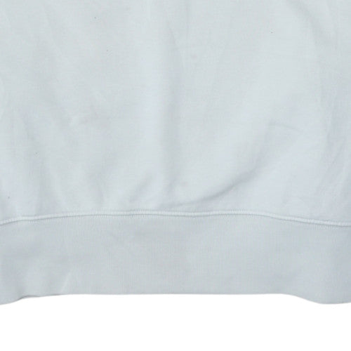 adidas Men's White Crew Neck Pullover Sweatshirt M