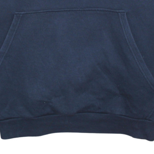 Adidas Mens Blue 2XL Pullover Hoodie Fleece Logo Sweatshirt