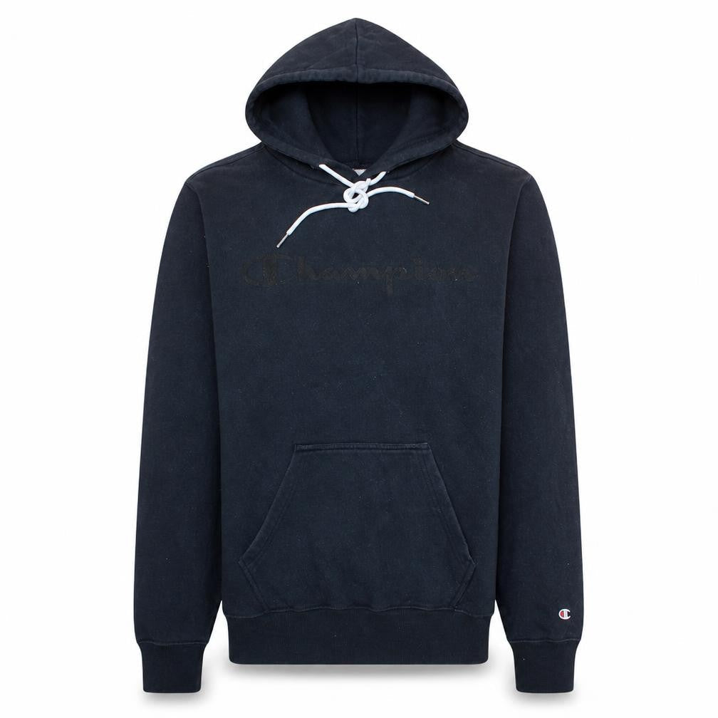 Champion Men's Black Small Pullover Hoodie Fleece Logo Sweatshirt