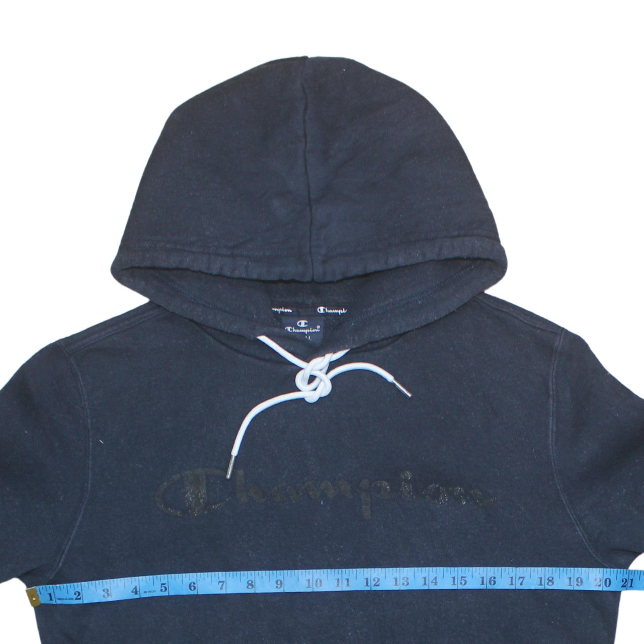 Champion Men's Black Small Pullover Hoodie Fleece Logo Sweatshirt