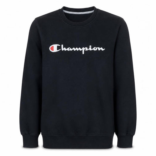 Champion Men's Black Small Pullover Crew Neck Logo Sweatshirt