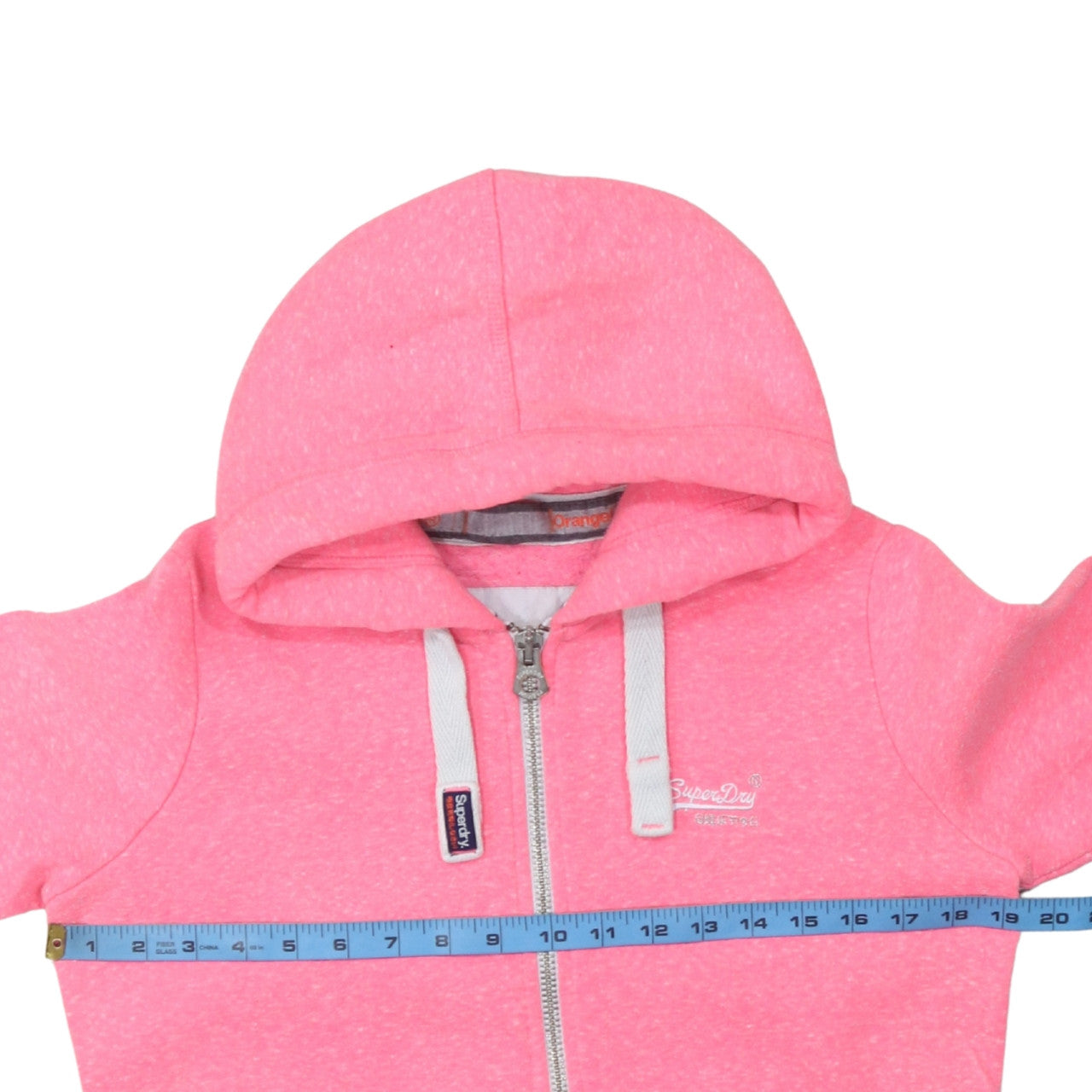 Superdry Women Pink Full Zip Hoodie Size M Hooded Sweatshirt