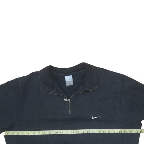 Nike Men's Black 1/4 Zip Fleece Sweatshirt L Regular Fit