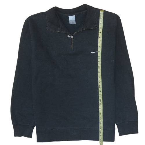Nike Men's Black 1/4 Zip Fleece Sweatshirt L Regular Fit