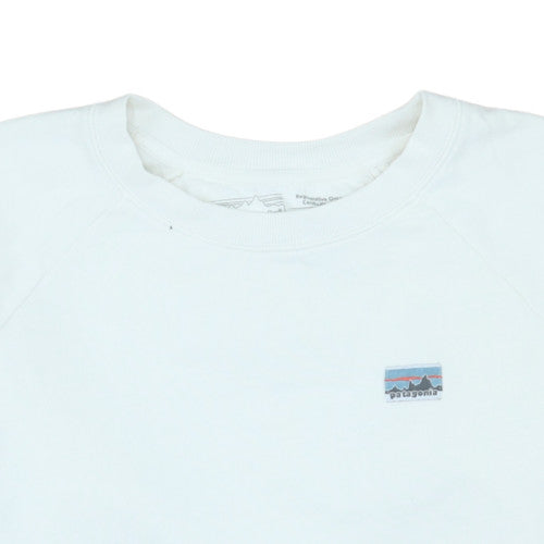 Patagonia Men's White Organic Cotton Crew Neck Sweatshirt M