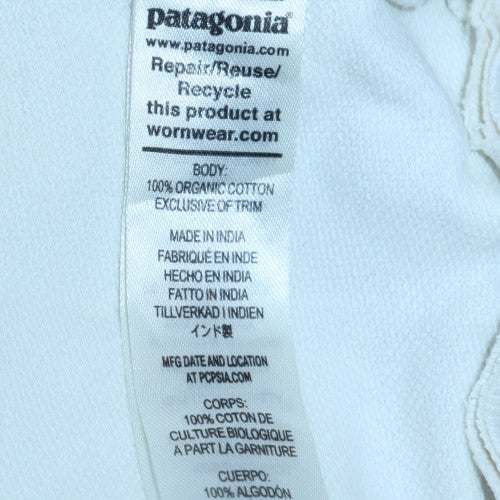 Patagonia Men's White Organic Cotton Crew Neck Sweatshirt M