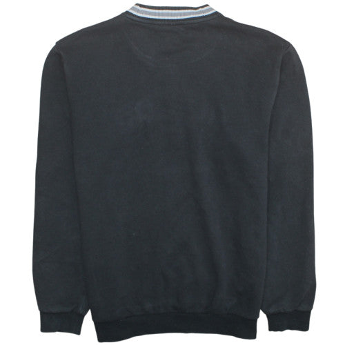 Adidas Mens Black Crew Neck Sweatshirt M Classic Logo Pullover