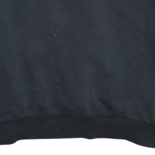 Adidas Mens Black Crew Neck Sweatshirt M Classic Logo Pullover