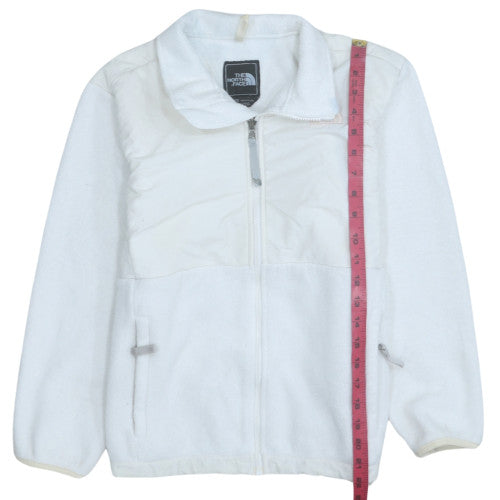 The North Face Girls White Fleece Full Zip Jacket Size L