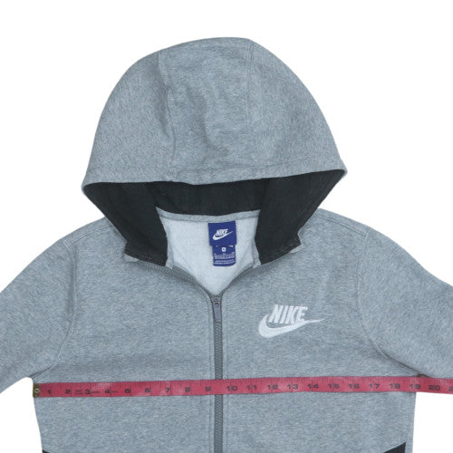 Nike Boys Grey Colourblock Full Zip Fleece Hoodie XL 13-15 Years