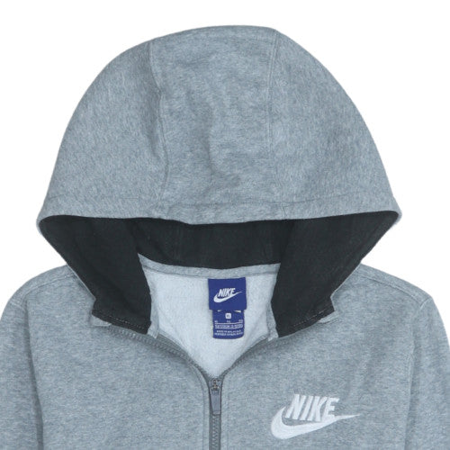 Nike Boys Grey Colourblock Full Zip Fleece Hoodie XL 13-15 Years