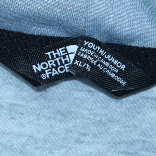 The North Face Boys Grey XL Pullover Hoodie with Logo Print