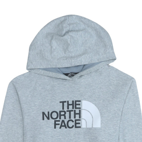 The North Face Boys Grey XL Pullover Hoodie with Logo Print