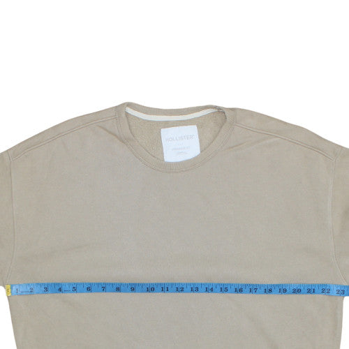Hollister Women’s Beige Oversized Crew Neck Pullover Sweatshirt Size S