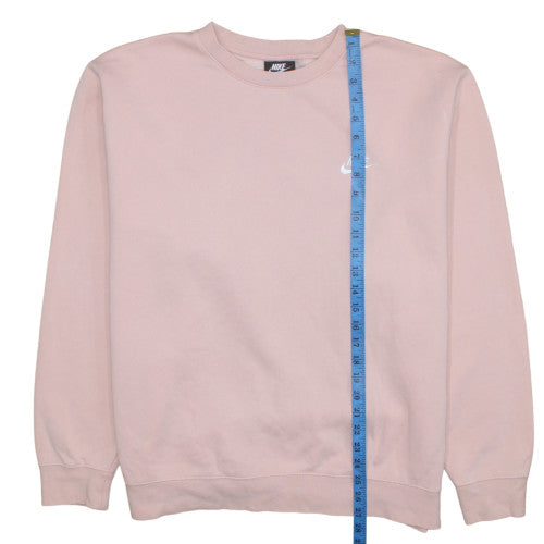 Nike Womens Pink Pullover Sweatshirt XL Cotton Blend Crew Neck
