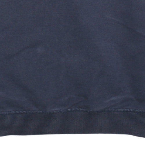 Diesel Mens Blue Cotton Crew Neck Pullover Sweatshirt L