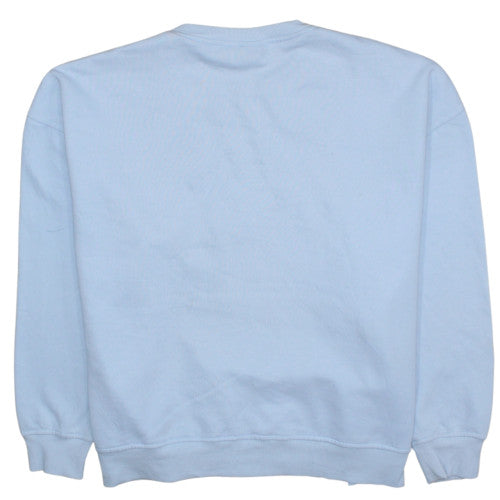 Disney Women Blue Stitch Sweatshirt 2XL Crew Neck Pullover