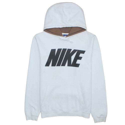 Nike Men's White Pullover Hoodie M Logo Fleece Sportswear