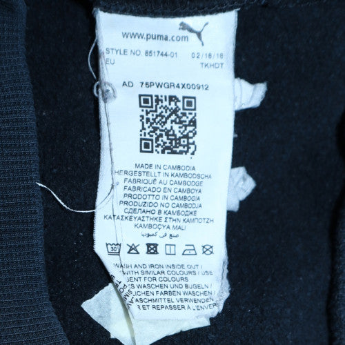 Puma Men's Black Pullover Hoodie Size S Fleece Sportswear