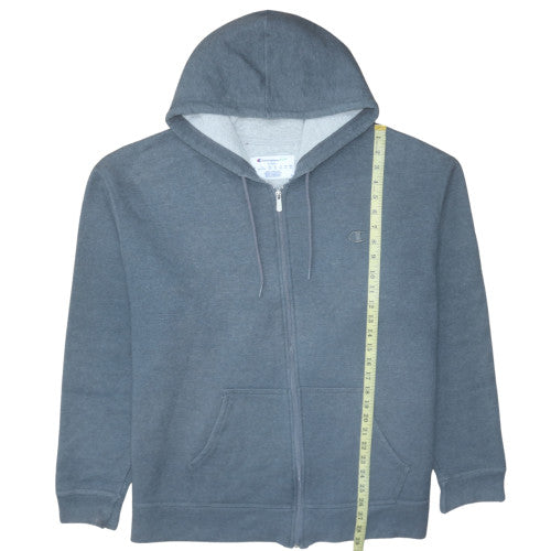 Champion Men’s Grey 2XL Full Zip Hoodie Sweatshirt