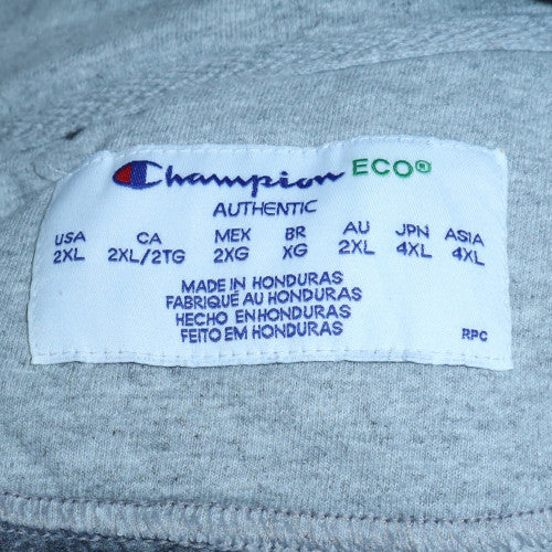 Champion Men’s Grey 2XL Full Zip Hoodie Sweatshirt