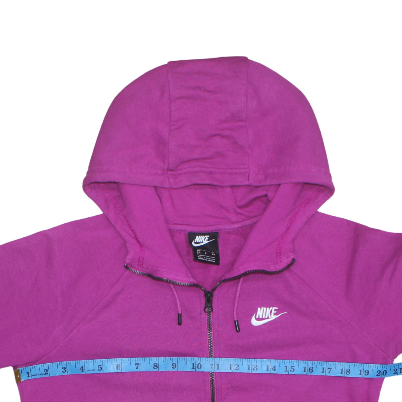 Nike Women’s Pink Full Zip Hoodie Small - Cotton Blend Sportswear