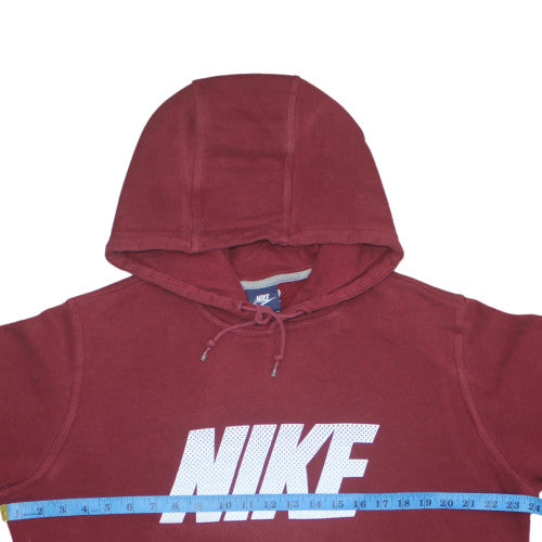 Nike Women's Burgundy Pullover Hoodie Sweatshirt Size M Cotton Blend
