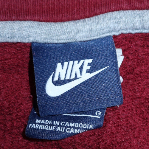 Nike Women's Burgundy Pullover Hoodie Sweatshirt Size M Cotton Blend