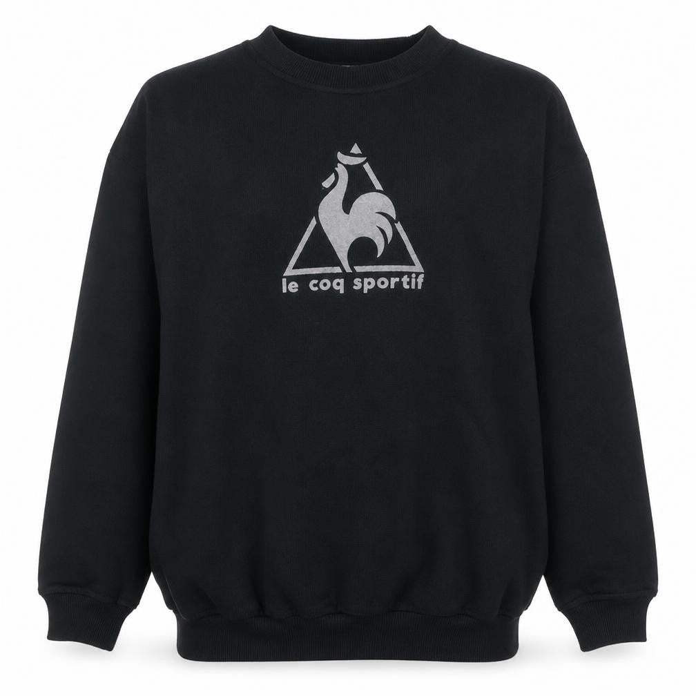 Le Coq Sportif Men's Black Crew Neck Pullover Sweatshirt M
