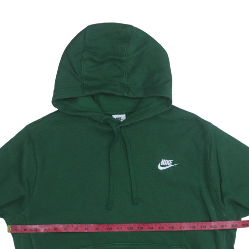 Nike Women Green Pullover Hoodie Medium Cotton Blend Sweatshirt