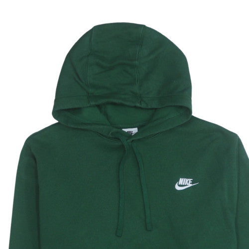 Nike Women Green Pullover Hoodie Medium Cotton Blend Sweatshirt